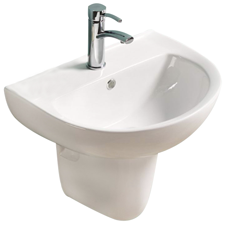 300*300*240mm Gloss White Carrida Fine Ceramic Wall Hung Basin Care Pedestal