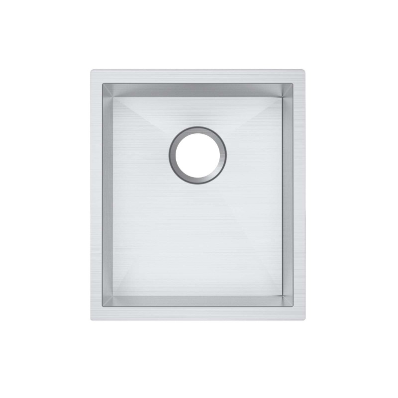 [40524] 304 Stainless Steel Hand-made Single Bowl Kitchen Sink(Round Edges)390*450*215mm