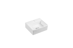 330*290*110mm Wall Hung Rectangular Basin With Mixer Hole