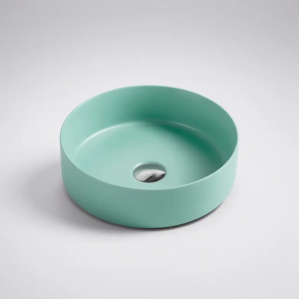 350*355*120mm Sasso Antique Green Above Counter Round Basin