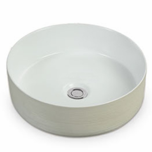 355*355*115mm Above Counter Gloss White inside, Silky creamy outside Waste: 32mm Non Overflow