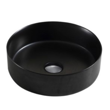 355*355*120mm Above Counter Basin Matte black Fine Ceramic Waste: 32mm Non Overflow