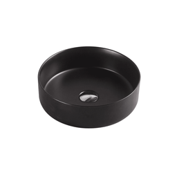355*355*120mm Sasso Matt Black Above Counter Round Basin