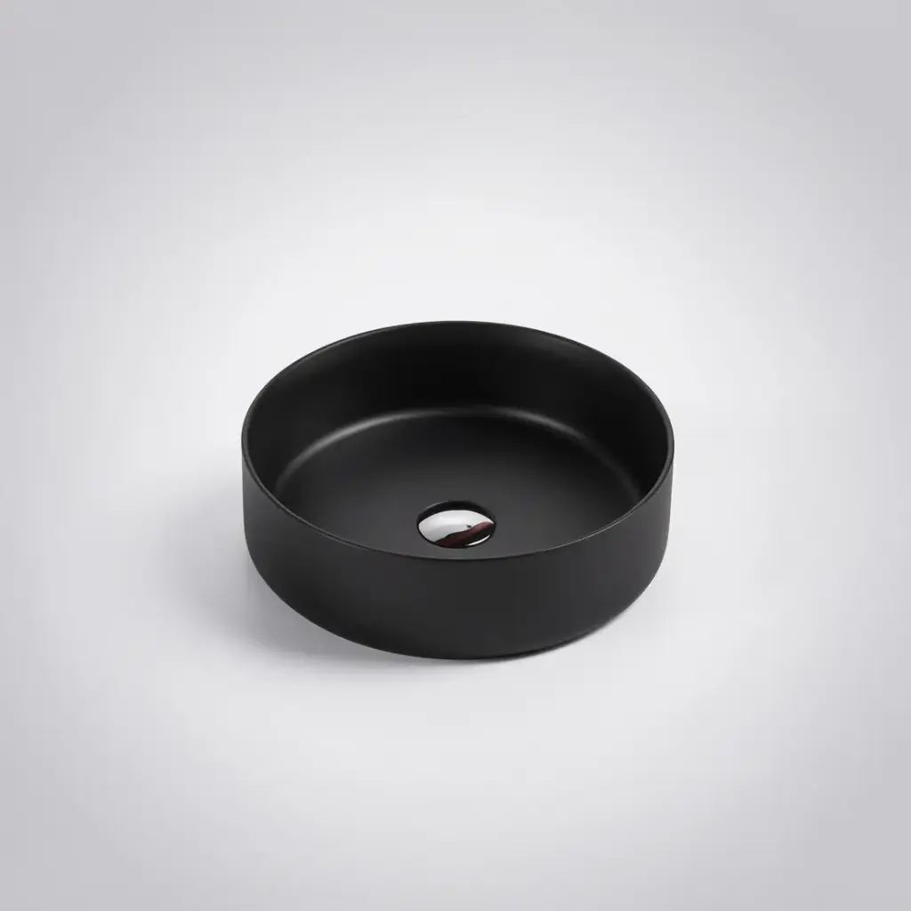355*355*120mm Sasso Nero Grey Above Counter Round Basin