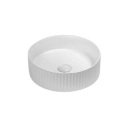 360*360*115mm Matte White Round Above Counter Basin Non Overflow