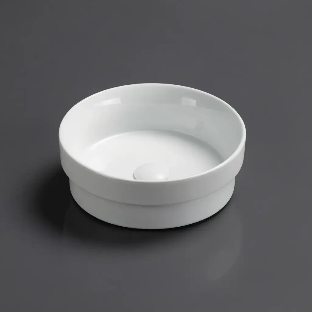365*365*125mm Gloss White Olley Fine Ceramic Insert Art Basin No Overflow,32mm Waste