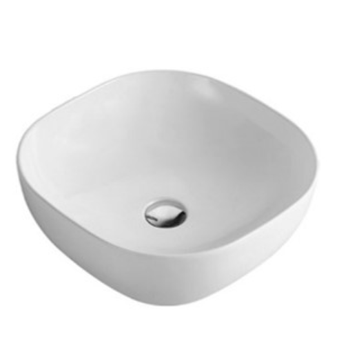 375*375*120mm Above Counter Basin Gloss White Fine Ceramic Waste: 32mm Non Overflow