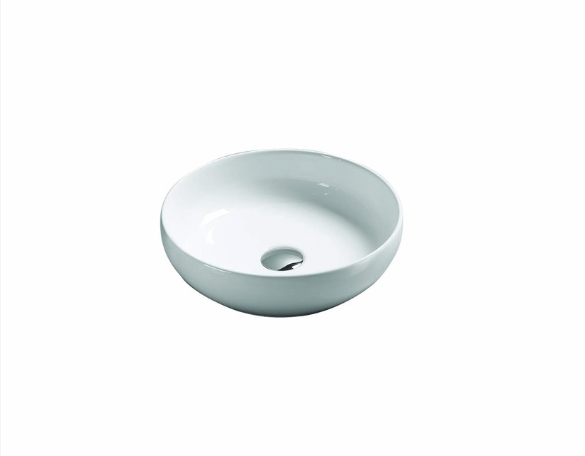 377*377*110mm Gloss White Oban Fine Ceramic Above Counter Basins No Overflow,32mm Waste