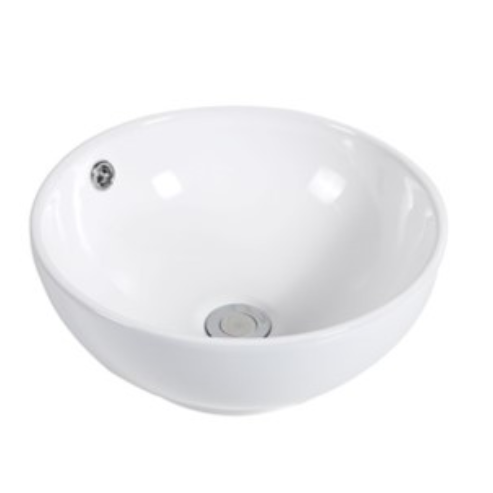 385*385*150mm Above Counter Basin Gloss White Fine Ceramic Waste: 32mm Overflow