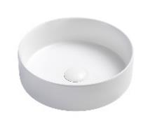 394*394*115mm Ultra Slim Matt White Above Counter Basin