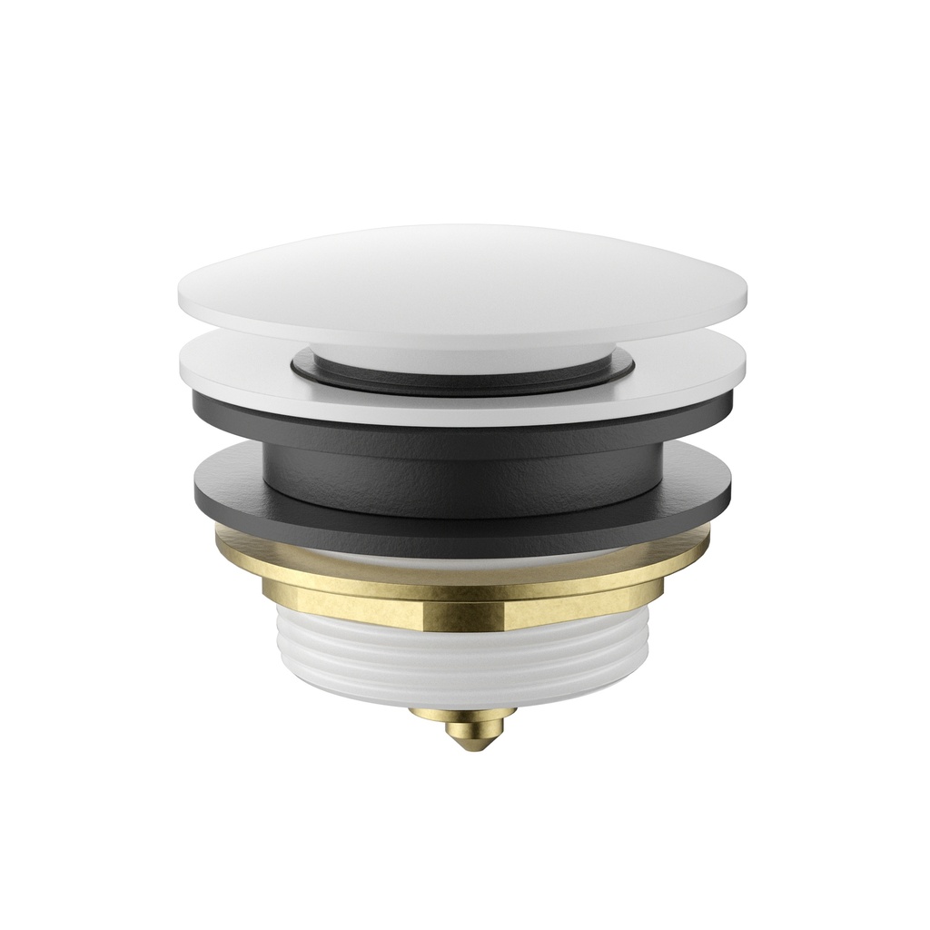 40mm Bath Pop-Up Plug With Removabel Waste No Overflow Gross White