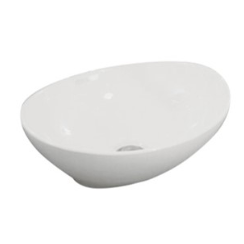 410*330*145mm Above Counter Basin Gloss White Fine Ceramic Waste: 32mm Non Overflow