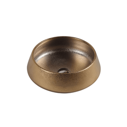 410*410*140mm Counter-Top Circular Art Gold Basin