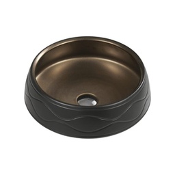 410*410*140mm Counter-Top Circular Art Matte Black Basin