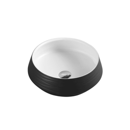 [50060] 410*410*140mm Counter-Top Circular Black/White Basin