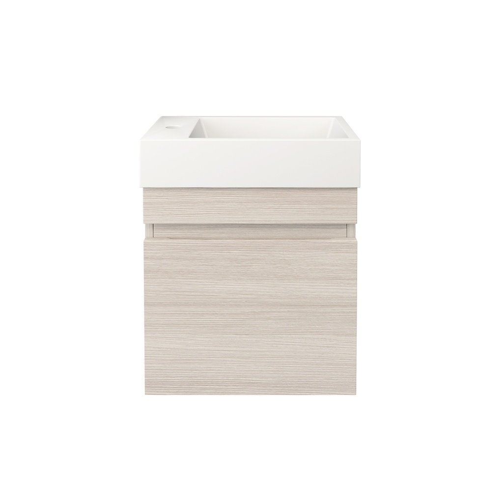 420X250X500mm Camden Modern Wall Hung Cabinet Coastal Oak,Soft Closing Finger Pull Doors