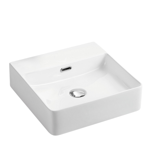 425*425*130mm Wall Hung/Above Counter Basin No Tap Hole Waste: 32mm Overflow