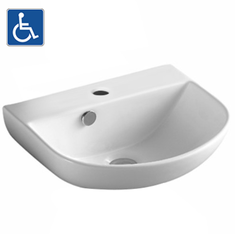 440*360*180mm Wall Hung Basin Gloss White Fine Ceramic Waste: 32mm Overflow