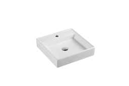 445*445*120mm Wall Hung Above Counter Square Basin With Mixer Hole