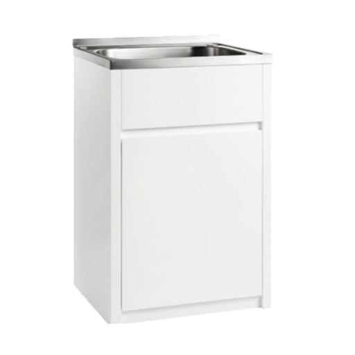 45 Litres Stainless Laundry Sink with PVC cabinet Size: 597*495*890mm Laundry kits and waste are included Soft closing doors