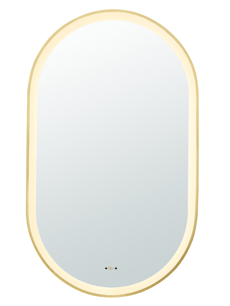 [55954] 450(W)*900mm(H) Brushed Gold Ellips Framed LED Mirror