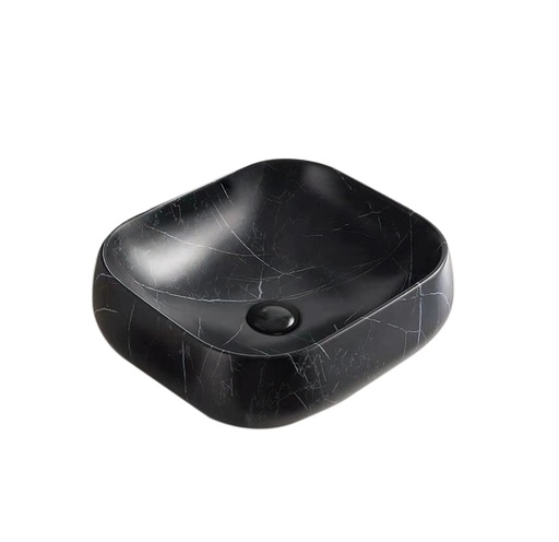 450*400*145mm Matte Black Marble Above Counter Basin