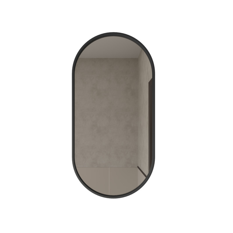 [85043/OVF4590MB] 450*900mm Black Framed Oval Mirror Metal Framed Mirror