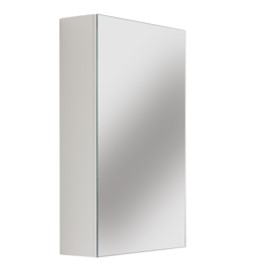 450Lx150Dx720Hmm Gloss White 2PAC MDF 1/DR Left Hand Side Pencil Edge Shaving Cabinet