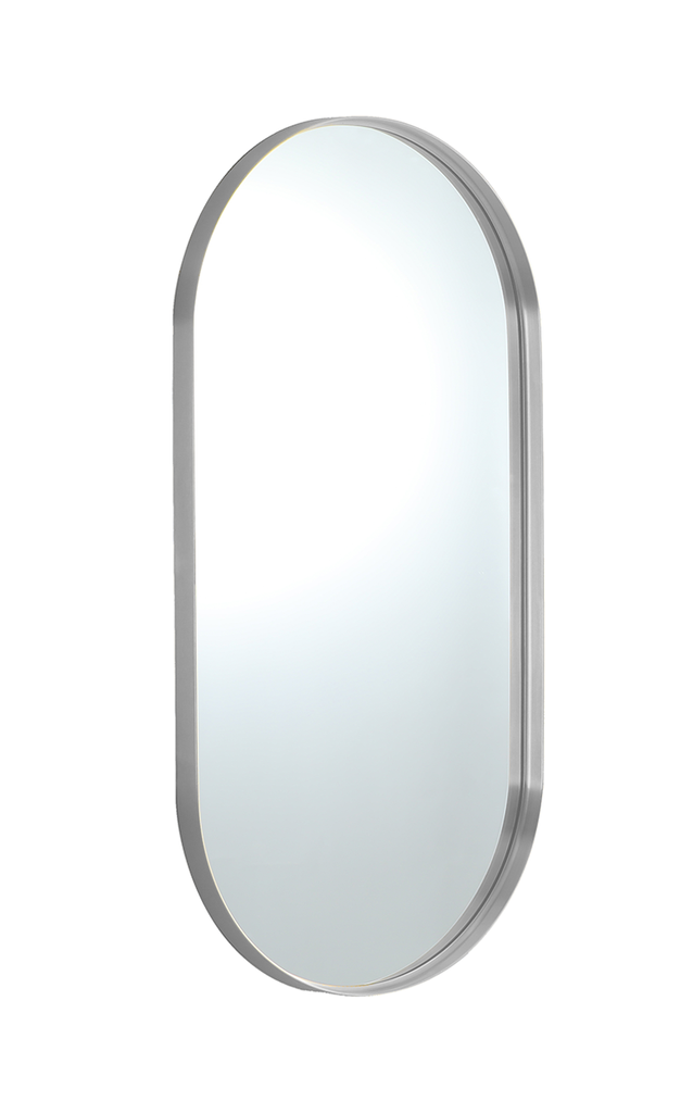 450X900X35mm Brushed Nickel Ellips Frame Mirror