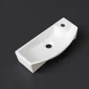 460*210*110mm Rectangle Gloss White Ceramic Above Counter Wall Hung Basin Non-overflow