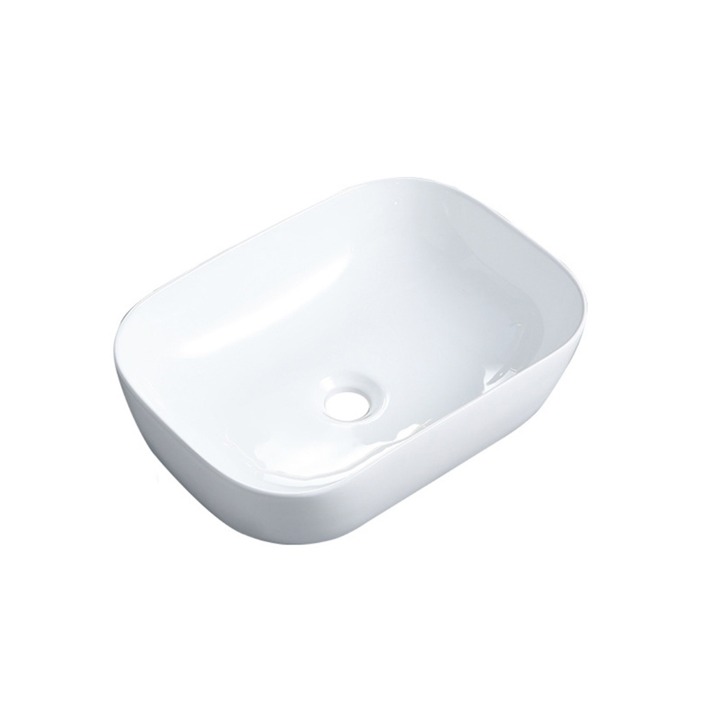[90138/AC4632S] 460*320*135mm Rectangle Gloss White Ceramic Above Counter Basin Non-overflow