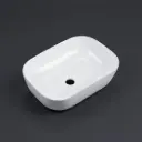 460*320*135mm Rectangle Gloss White Ceramic Above Counter Basin Non-overflow