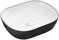 [50012] 465*375*115mm Black&White Above Counter Round-Edge Basin