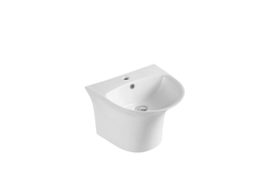 [50146] 470*460*370mm Semi-Pedestal Wall Hung Oval Basin