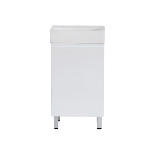 500Lx830Hx325Dmm Gloss White 2PAC MDF 1/DR Freestanding Vanity