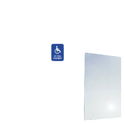 [55690] 500WX1000Hmm Bradley Australia Map Frameless Satin SS Mirror