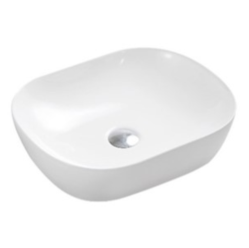 505*405*140mm Above Counter Basin Matte black Fine Ceramic Waste: 32mm Non Overflow