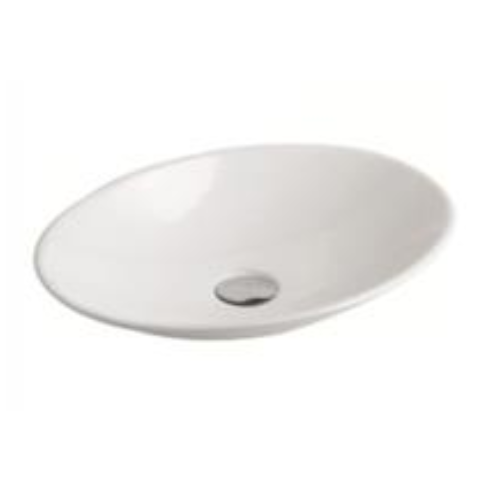 510*350*95mm Above Counter Basin Gloss White Fine Ceramic Waste: 32mm Non Overflow