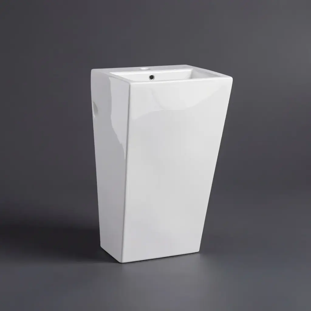510*460*850mm Freestanding Rectangular Pedestal Basin