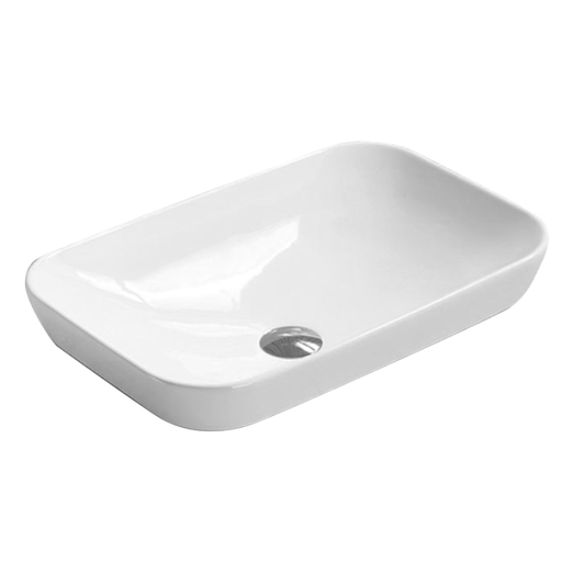 515*340*155mm Insert Basin Gloss White Fine Ceramic Waste: 32mm Non Overflow