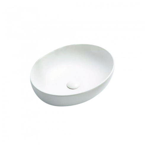 520*395*130mm Above Counter Basin Gloss White Waste:32mm Non Overflow