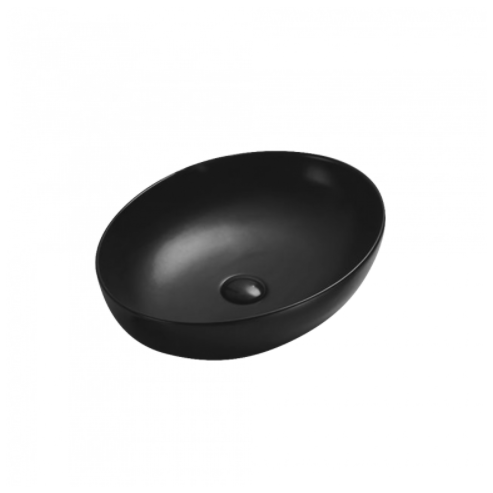 520*395*130mm Above Counter Basin Matte Black Waste:32mm Non Overflow