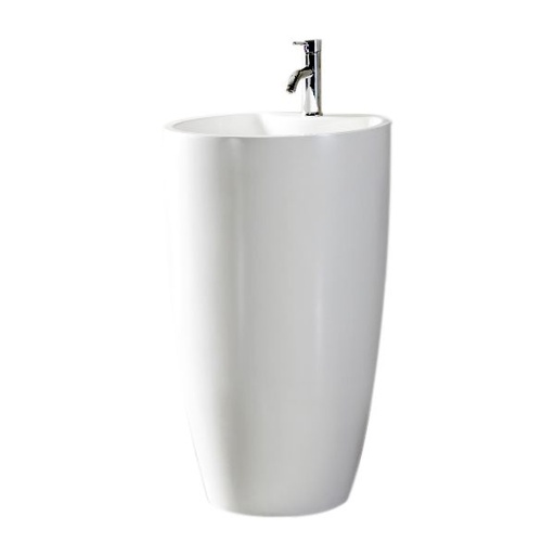 525x470x880mm Gloss White Acrylic Pedstal Basin