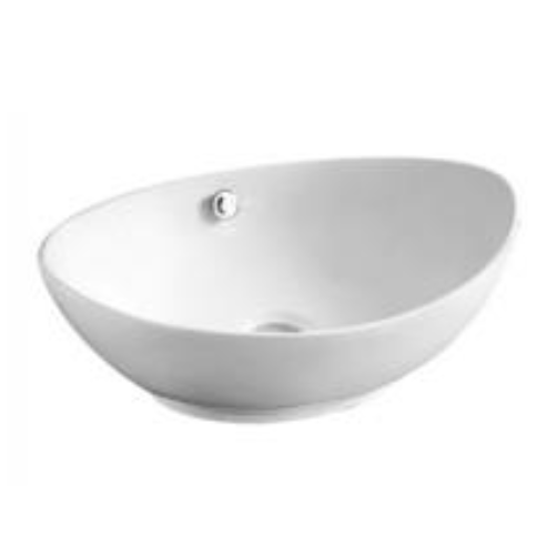 570*370*200mm Above Counter Basin Gloss White Fine Ceramic Waste: 32mm Overflow