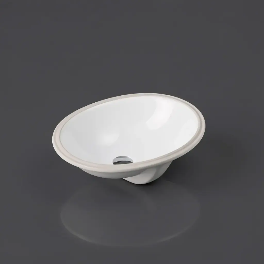 585*395*195mm Undermount Oval Basin With Mixer Hole