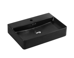 [50036] 600*420*120mm Matt Black Wall Hung Rectangular Basin