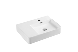 [50143] 600*420*120mm Wall Hung Rectangular Basin With Left Drainer&Mixer Hole