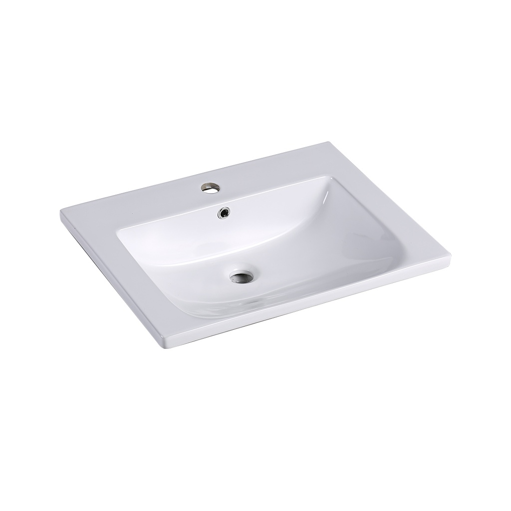 600*460*165mm Eden D Shape Basin Ceramic Top