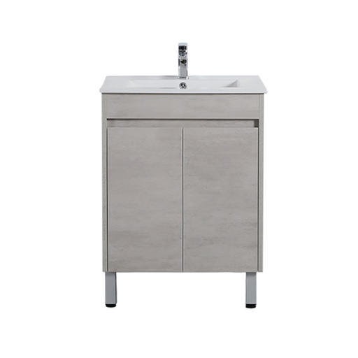 600*460*860mm Nova Poly Wood Concerete Grey Freestanding Vanity Cabinet Only Single Bowl
