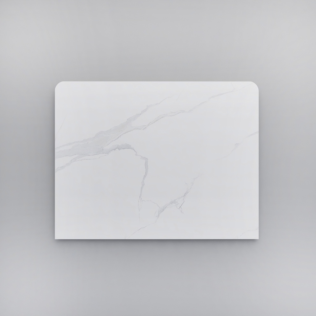 600*465*15mm White Marble Look Sintered Stone Top Benchtop